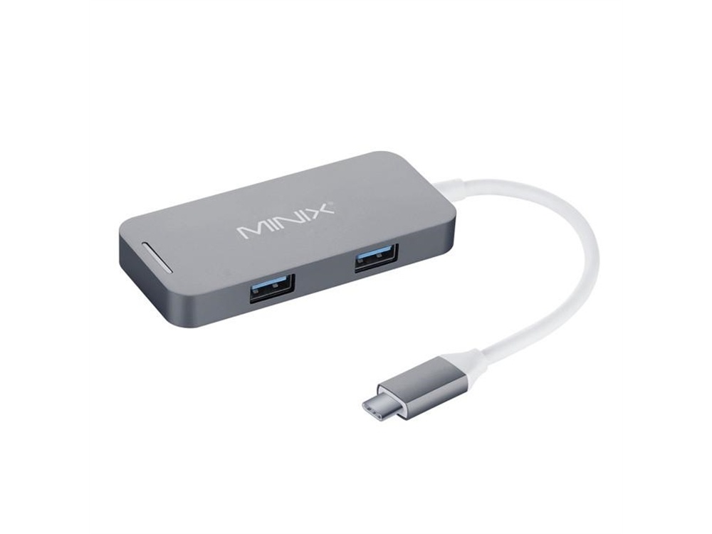 MiniX NEO C Mini USB-C Multi-Port Adapter (Space Gray)