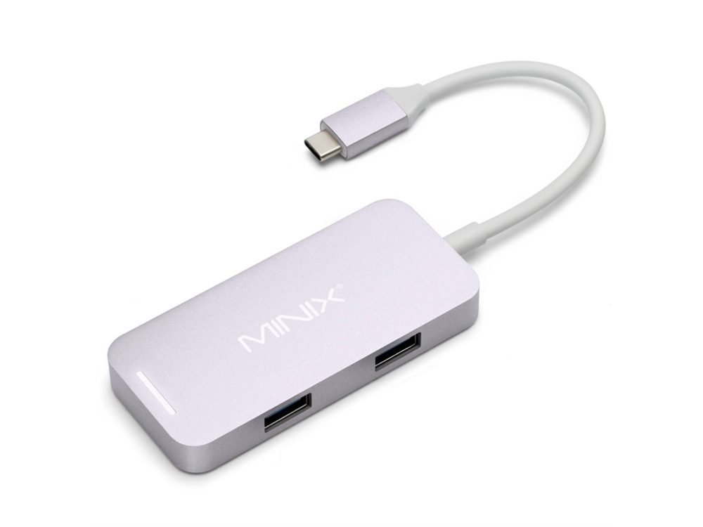 MiniX NEO C Mini USB-C Multi-Port Adapter (Silver)