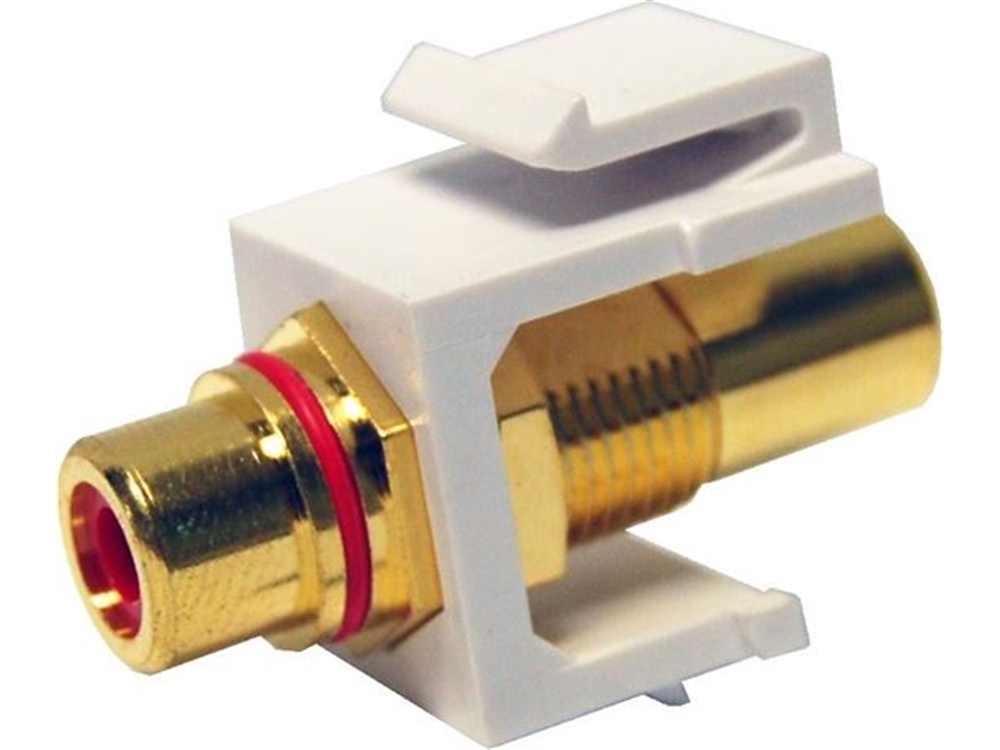 DYNAMIX RCA to RCA Gold Plated Keystone Adapter (Red)