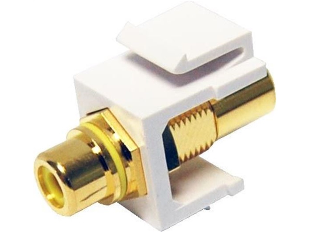 DYNAMIX RCA to RCA Gold Plated Keystone Adapter (Yellow)