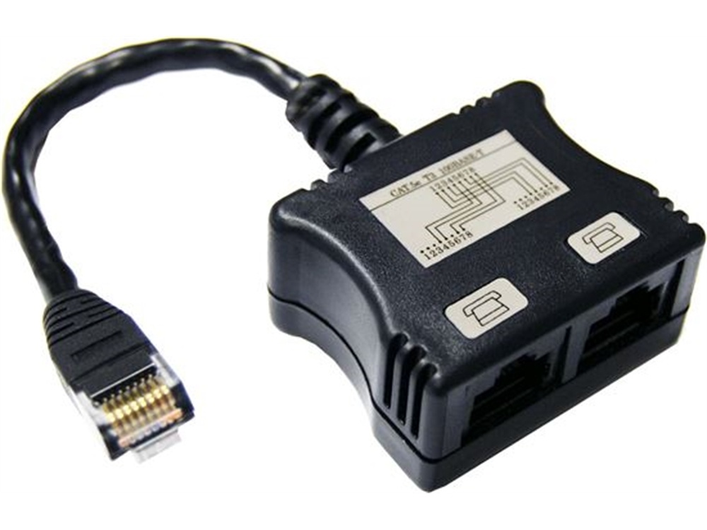 DYNAMIX RJ45 Dual Adapter with Short Cable