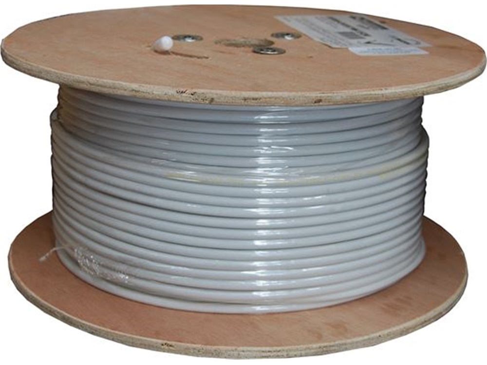 DYNAMIX RG6 Shielded Cable Roll (White, 152m)