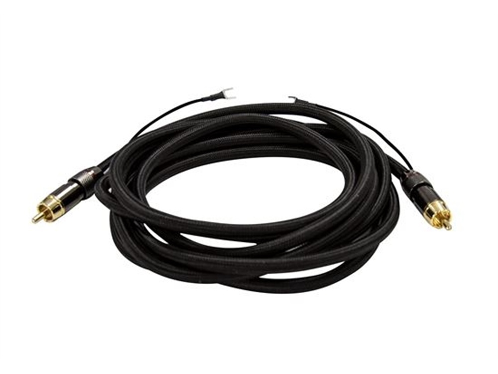 DYNAMIX RCA Male/Male Coaxial Subwoofer Cable with Grounding Spade Connectors (3 m)