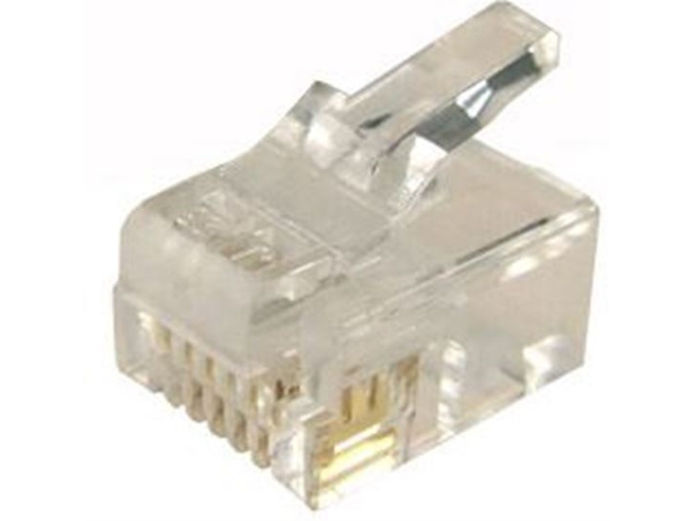 DYNAMIX RJ-12 6P6C Modular Plug for Solid Cable (200 Pack)