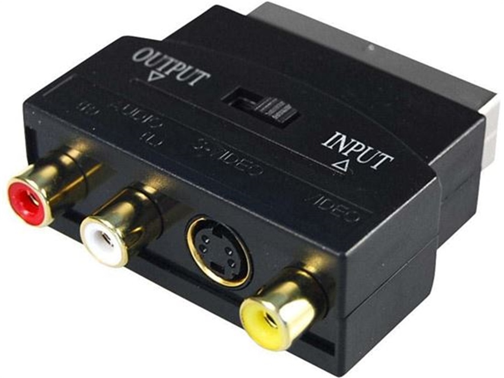 DYNAMIX SCART to 3 x RCA+MD4P Adapter with Directional Switch