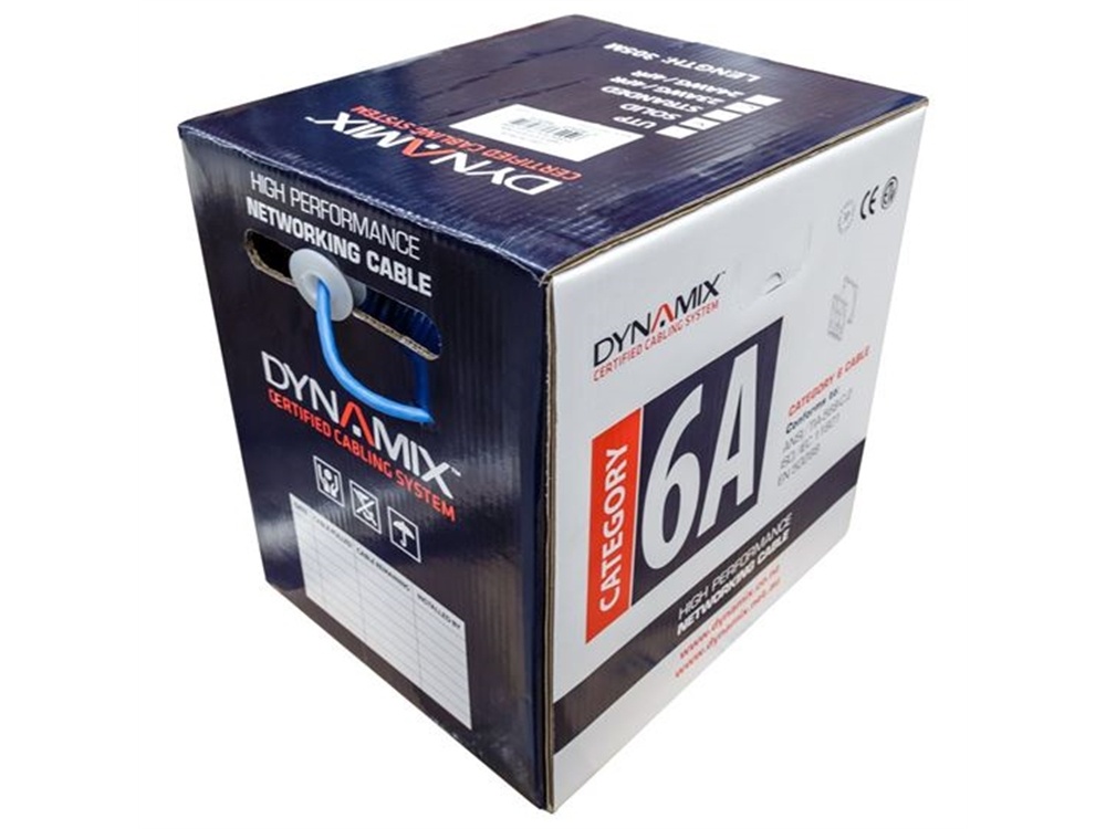 DYNAMIX Cat6A FTP Shielded Solid Cable Roll (Blue, 305 m)