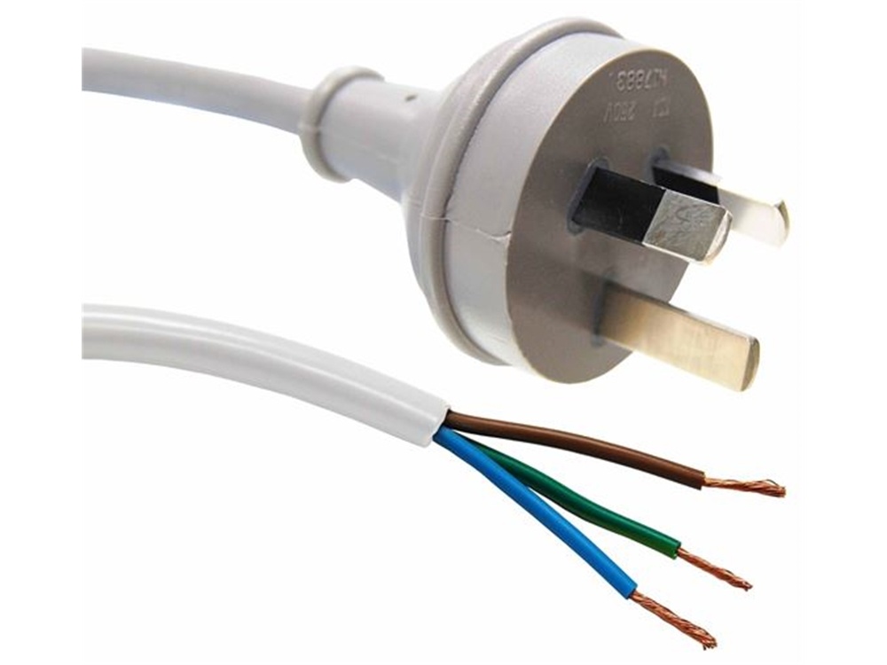 DYNAMIX 3-Pin Plug to 3 Core 1mm Bare End Cable (White, 1 m)