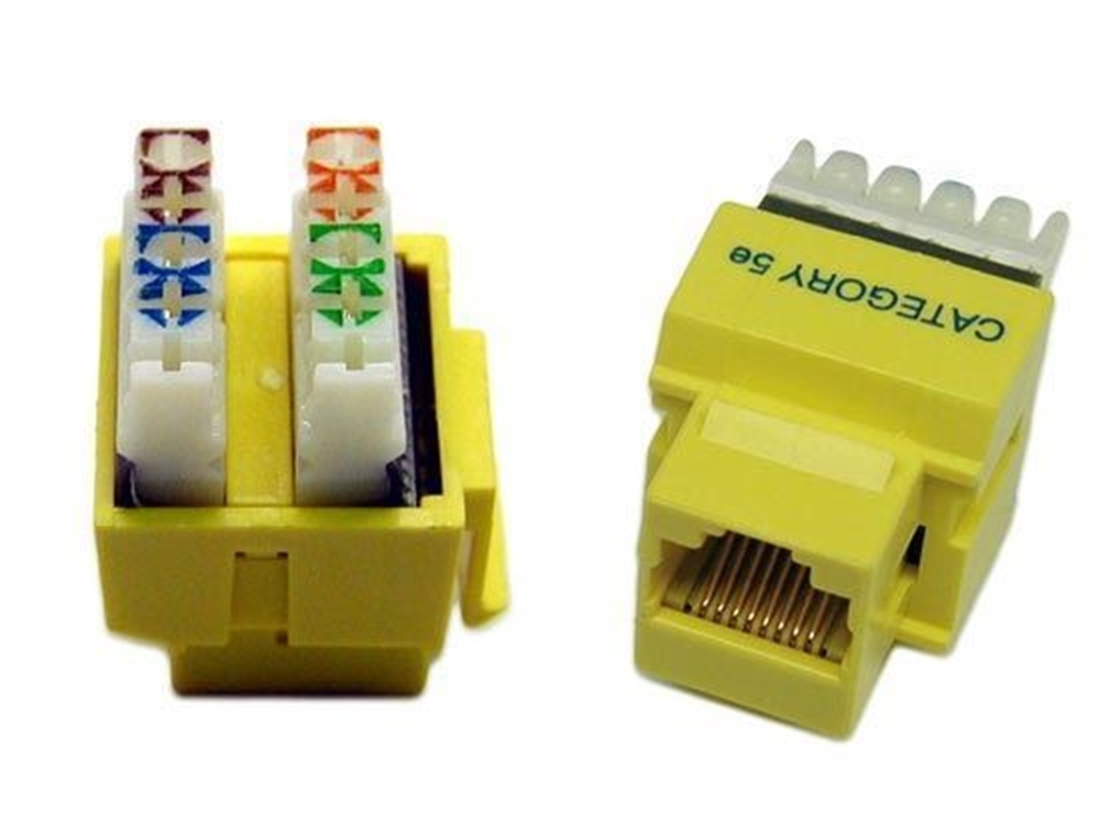 DYNAMIX RJ45 Jack for 110 Face Plates (Yellow)