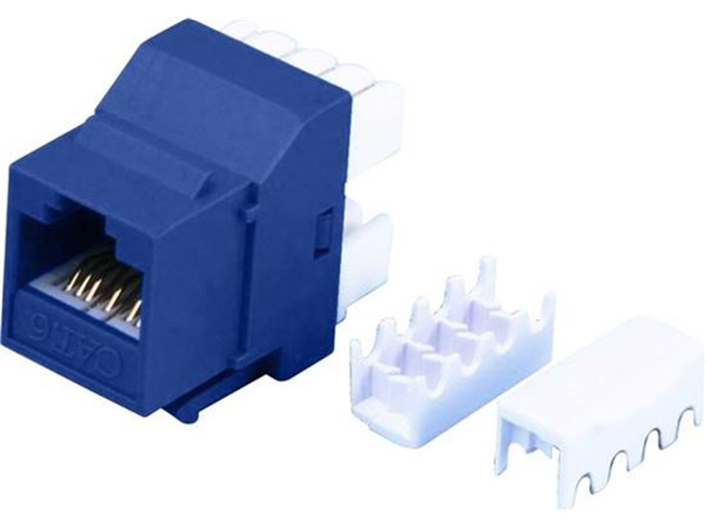 DYNAMIX Cat6 Keystone RJ45 Jack for 110 Face Plate (Blue)