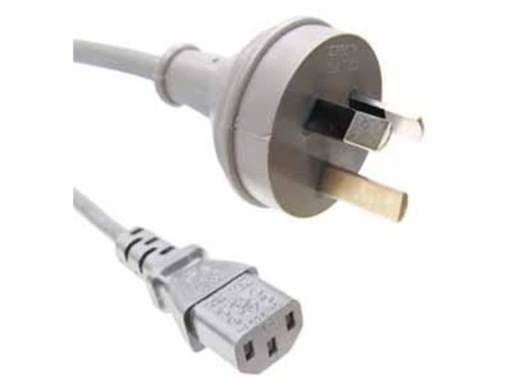 DYNAMIX 3-Pin Plug to IEC Female Plug Power Cord (White, 1.5 m)