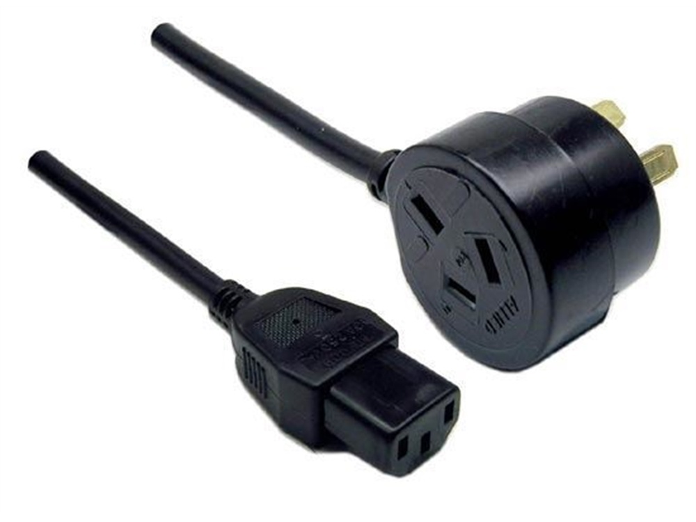 DYNAMIX 3-Pin Tapon/C13 Female Power Cord (Black, 2 m)