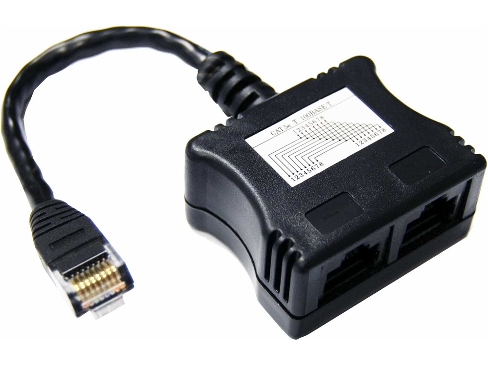 DYNAMIX RJ45 8x Conductor Dual Adaptor Cable (2x Sockets/ 1x Plug)