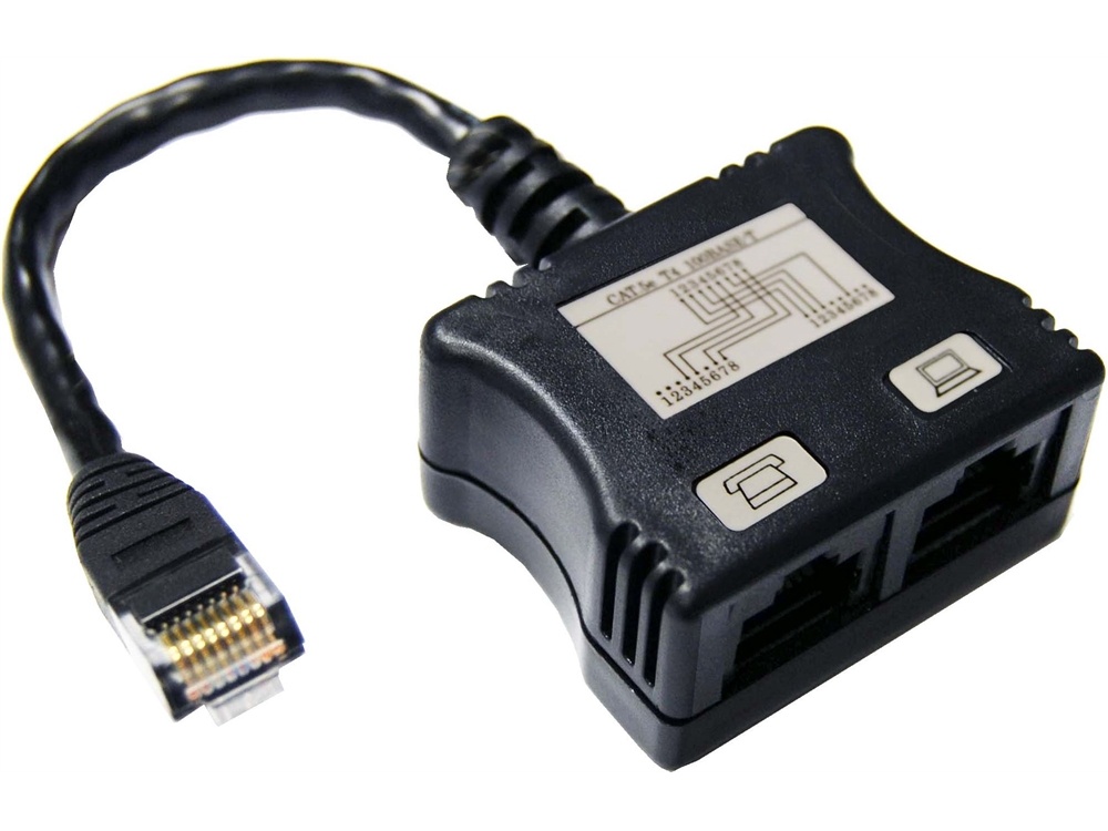 DYNAMIX RJ45 Dual Adapter (1x UTP, 1x Ph) with short cable