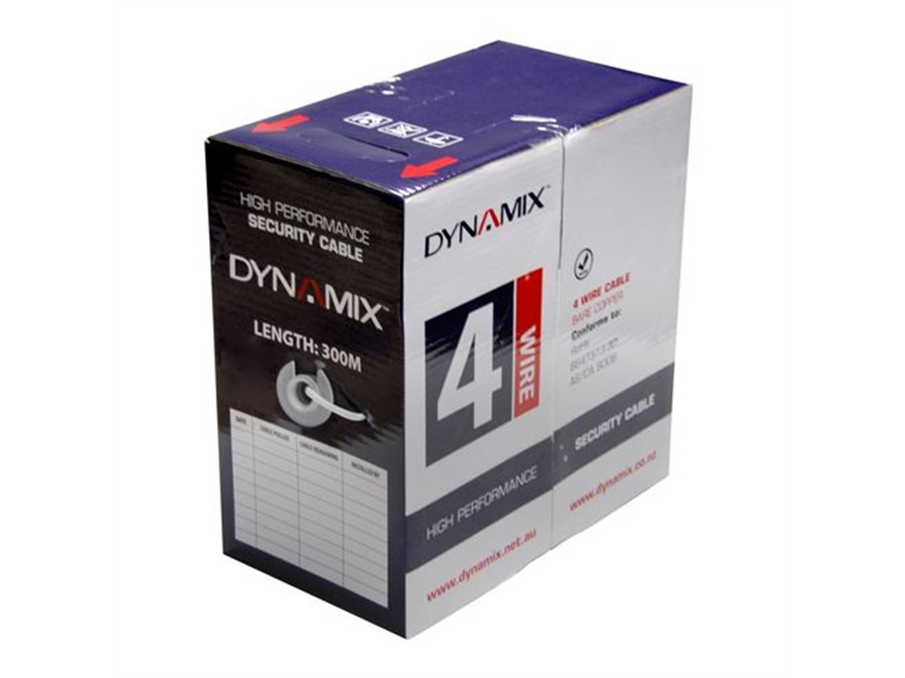DYNAMIX 4C Bare Copper Security Cable in pull-box (300m x 022mm)