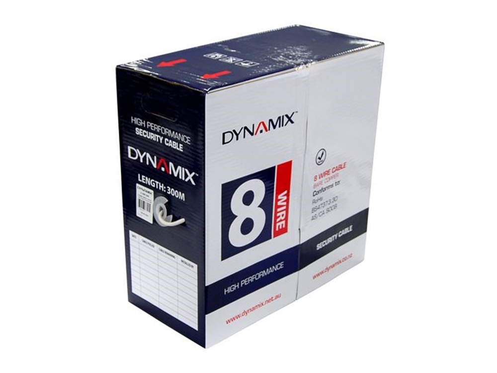 DYNAMIX 8C  Bare Copper Security Cable in Pull-Box (300m x 044mm)