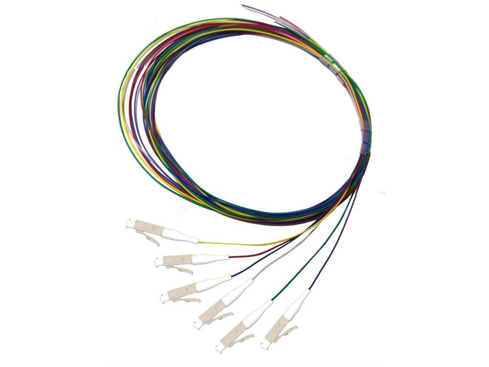 DYNAMIX LC Pigtail OM3 6x Pack Colour Coded (2m)