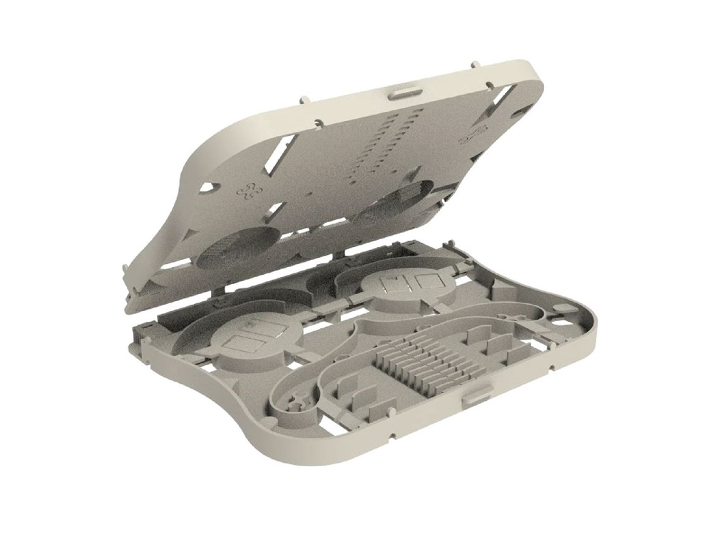 DYNAMIX Splice Tray 24FO Stackable with Clear White Lid