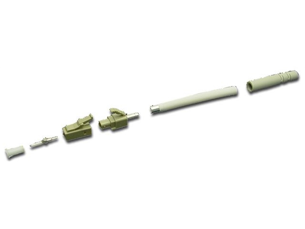 DYNAMIX LC Fibre Multimode Connector with 3mm boot (Beige)
