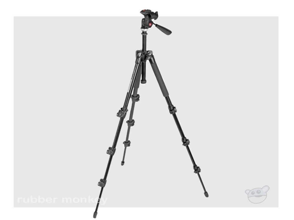 Manfrotto 293 Kit - Aluminum Tripod with 3-Way Head