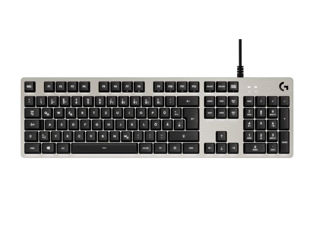 Logitech G413 Silver Gaming Keyboard (Silver, White LEDs)