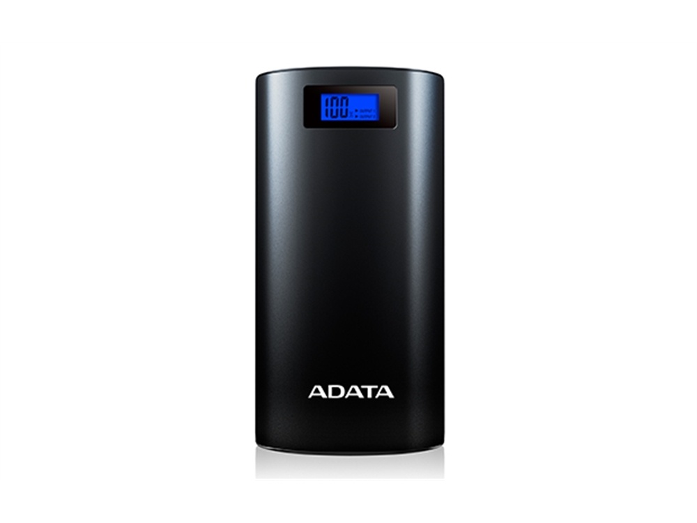 ADATA P20000D Power Bank with LCD (Black, 20000mAh)