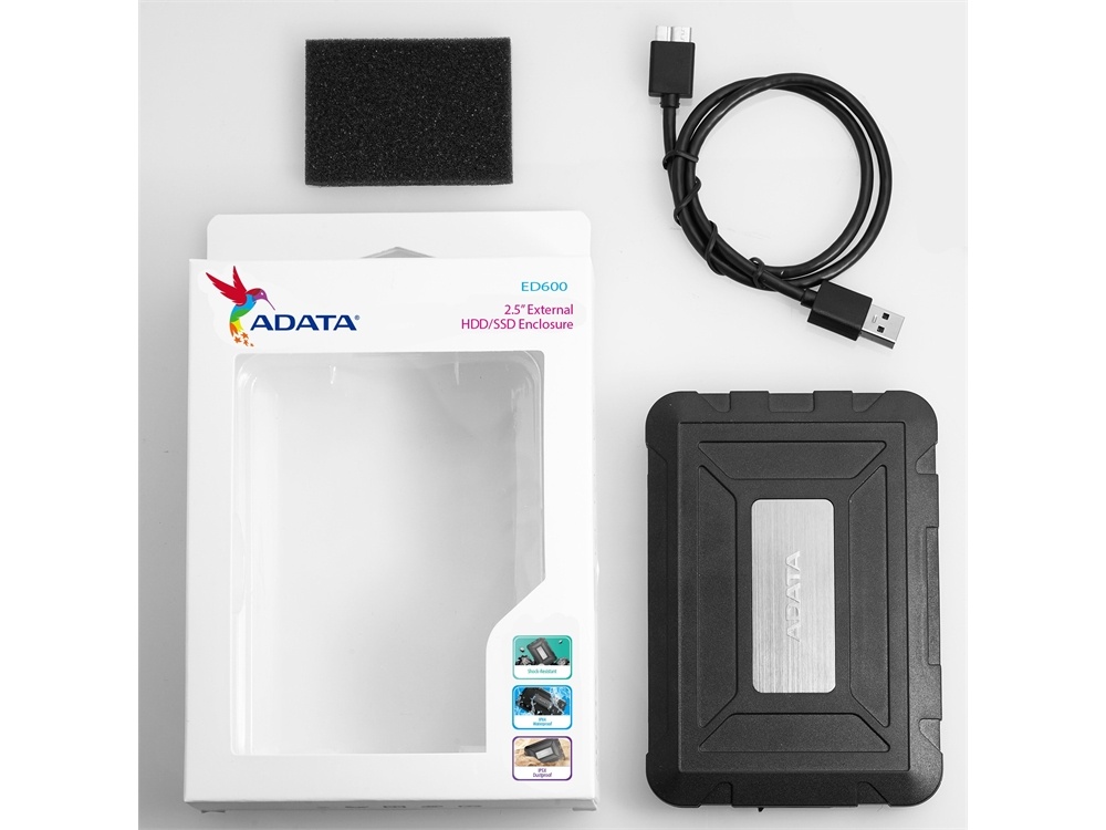 ADATA EX600 Rugged SATA USB External HDD Enclosure (Black)
