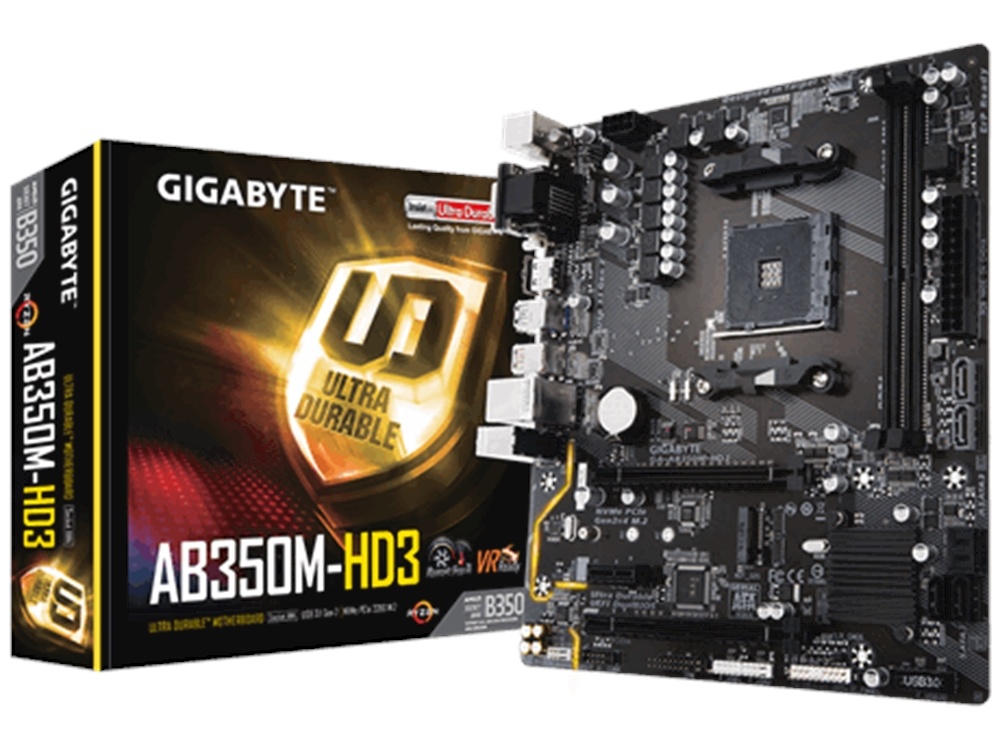 Gigabyte AB350M-HD mATX Ultra Durable Motherboard