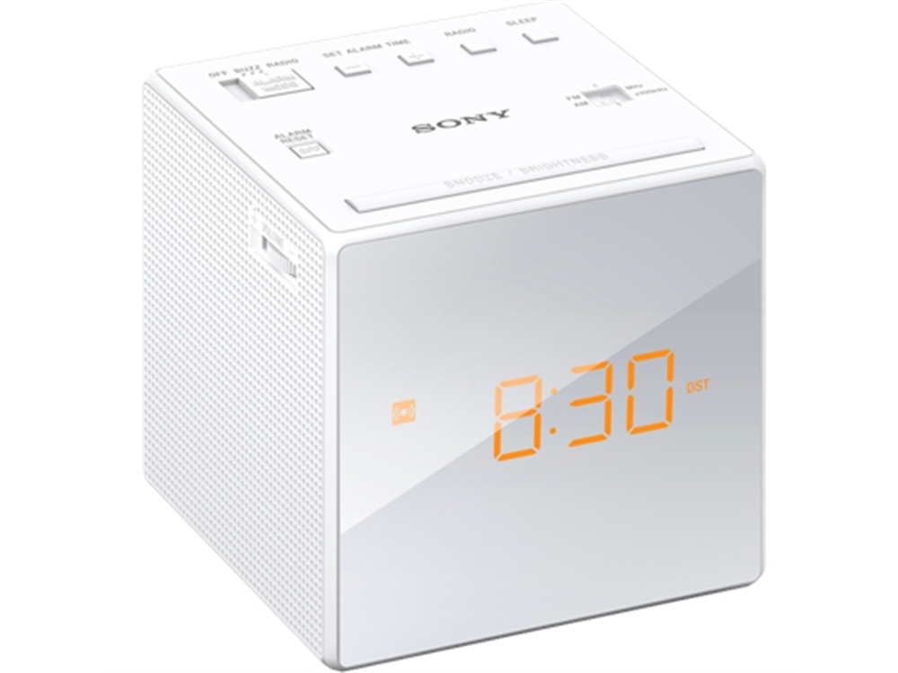 Sony ICFC1 Single Alarm Clock Radio (White)
