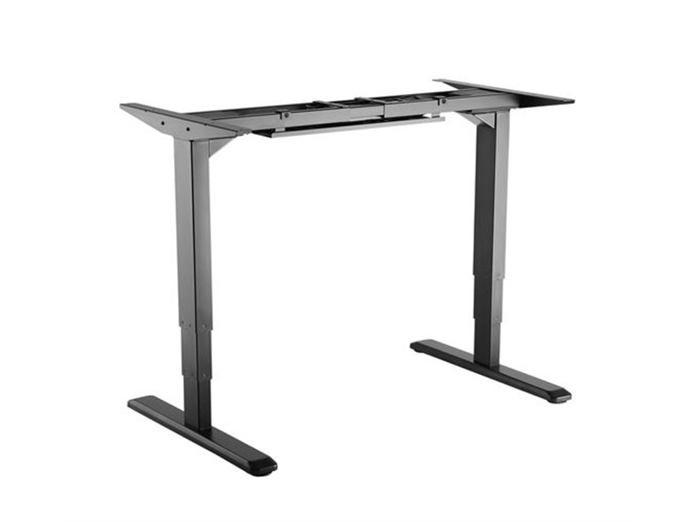 BRATECK Electric Adjustable Sit-Stand Two Leg Desk Frame (Black)