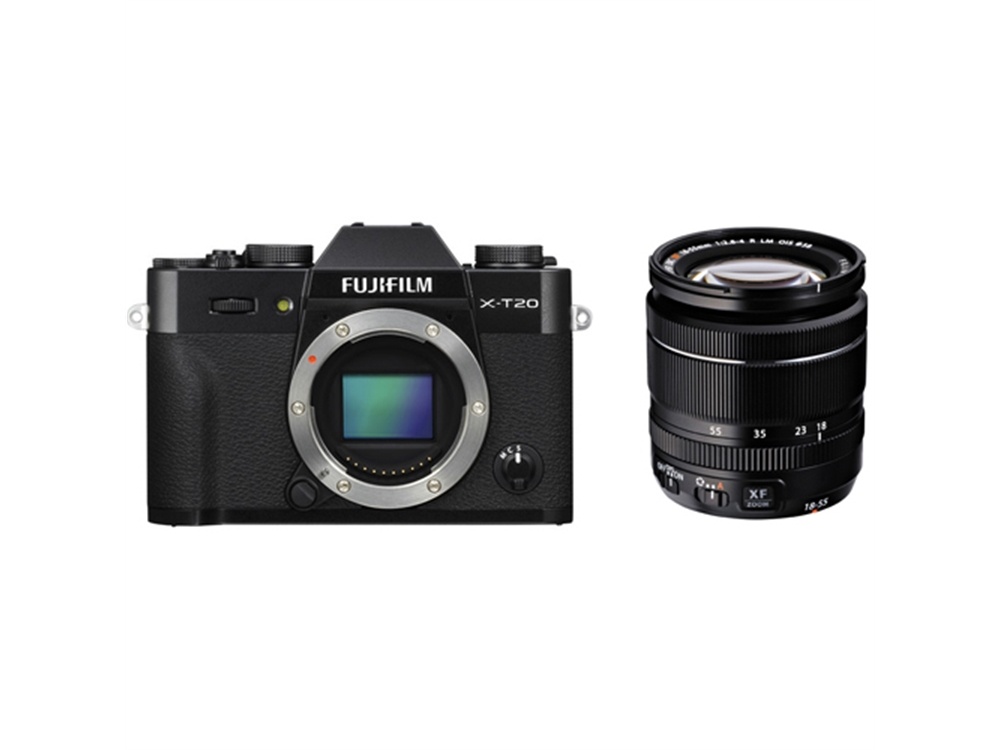 Fujifilm X-T20 Mirrorless Digital Camera (Black) with XF 18-55mm Lens