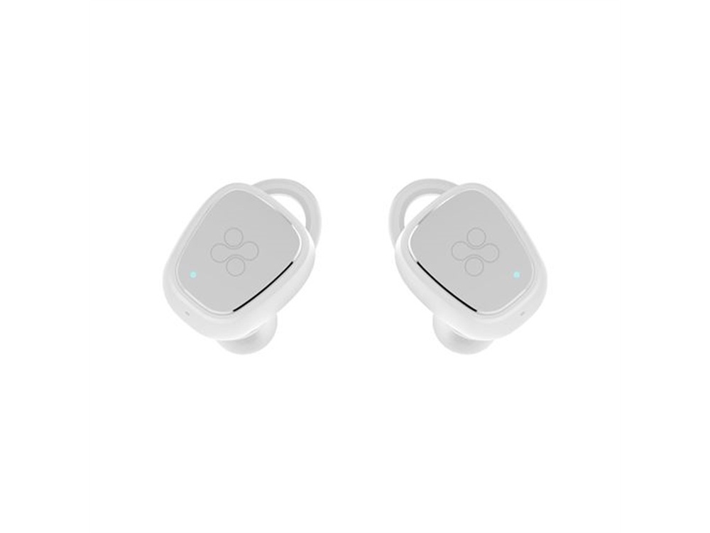 Promate TrueBlue-2 Wireless Earbuds with Portable Charging Case (White)