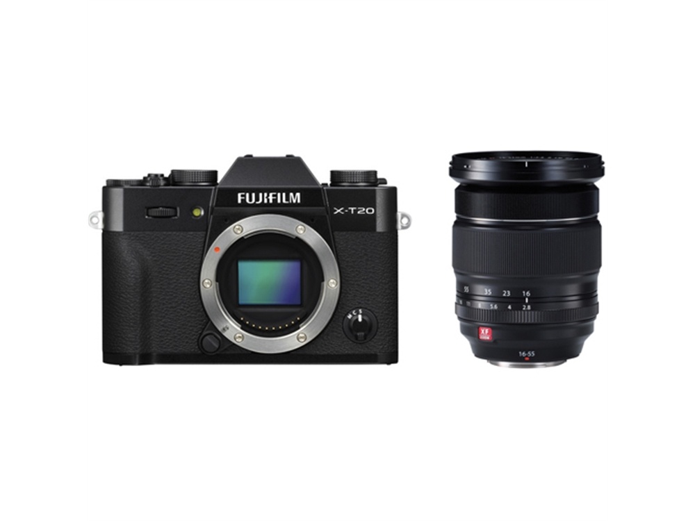 Fujifilm X-T20 Mirrorless Digital Camera (Black) with XF 16-55mm f/2.8 R LM WR Lens