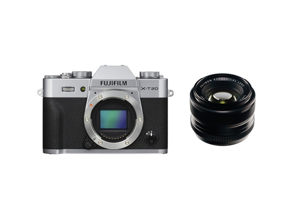 Fujifilm X-T20 Mirrorless Digital Camera (Silver) with XF 35mm f/1.4 R Lens