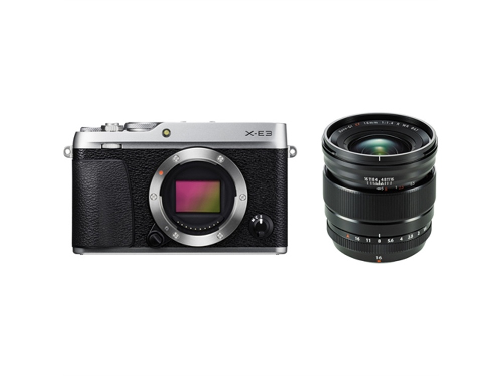 Fujifilm X-E3 Mirrorless Digital Camera (Silver) with XF 16mm f/1.4 R WR Lens