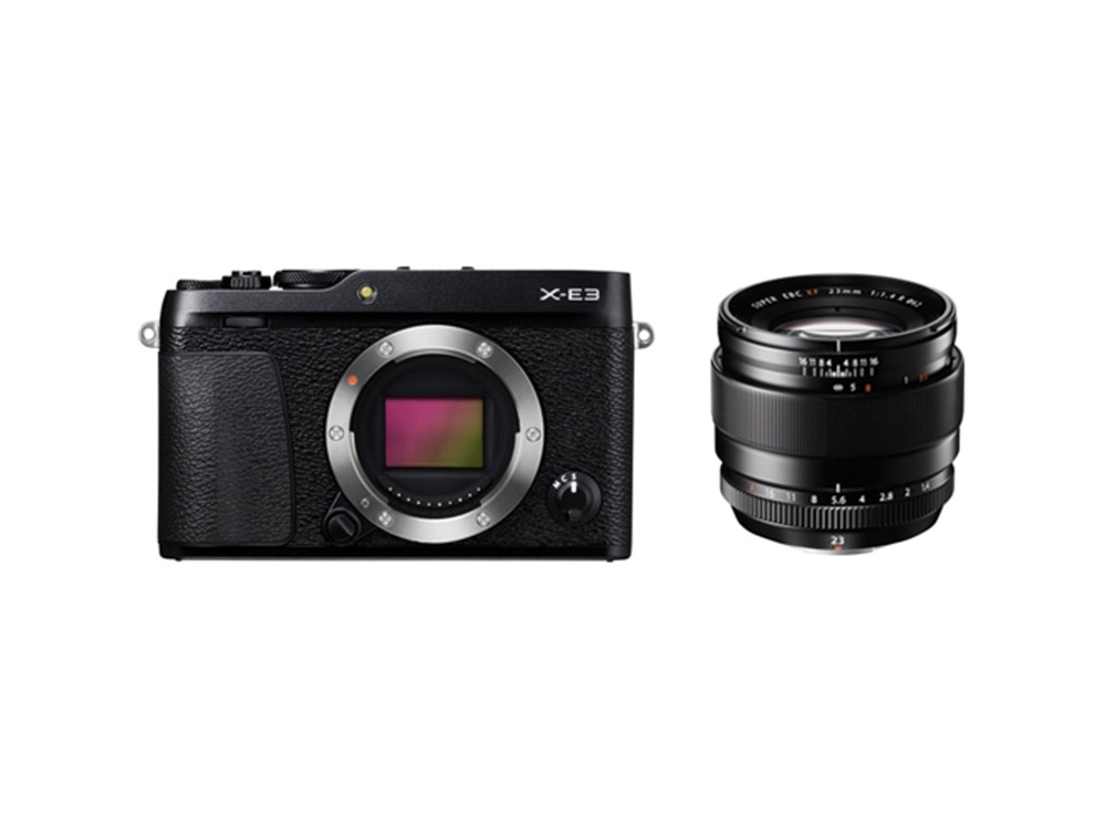 Fujifilm X-E3 Mirrorless Digital Camera (Black) with XF 23mm f/1.4 R Lens