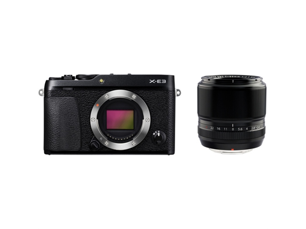 Fujifilm X-E3 Mirrorless Digital Camera (Black) with XF 60mm f/2.4 Macro Lens