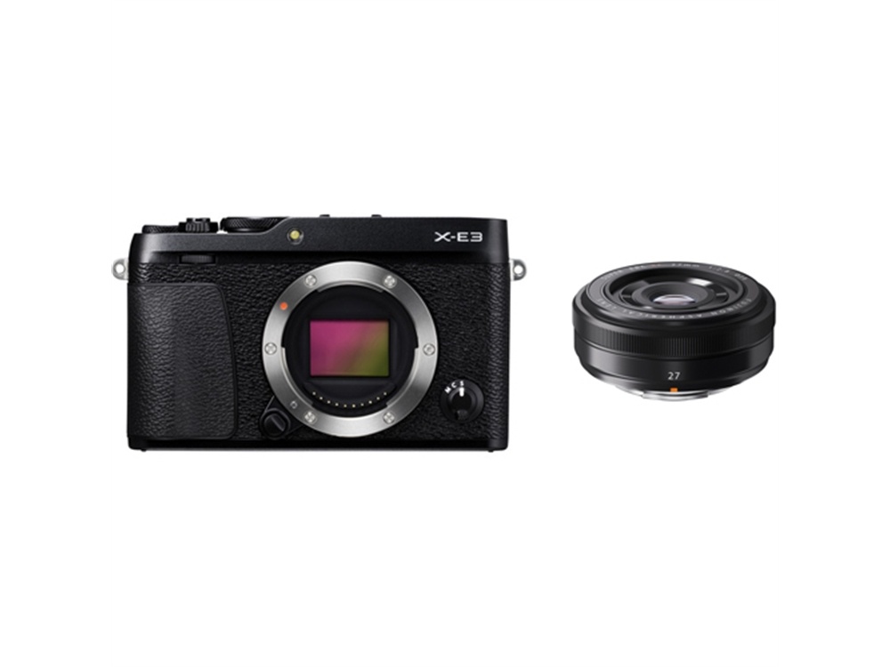 Fujifilm X-E3 Mirrorless Digital Camera (Black) with XF 27mm f/2.8 Lens (Black)