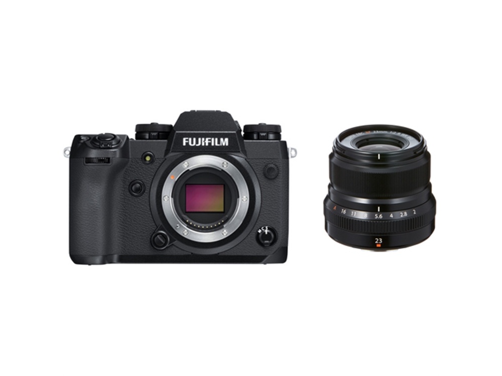 Fujifilm X-H1 Mirrorless Digital Camera with XF 23mm f/2 R WR Lens (Black)