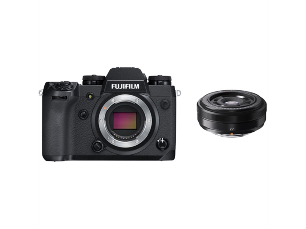 Fujifilm X-H1 Mirrorless Digital Camera with XF 27mm f/2.8 Lens (Black)