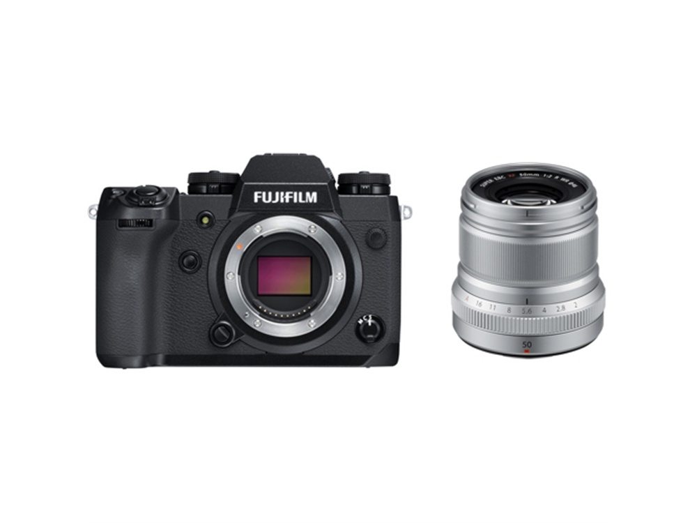 Fujifilm X-H1 Mirrorless Digital Camera with XF 50mm f/2 R WR Lens (Silver)