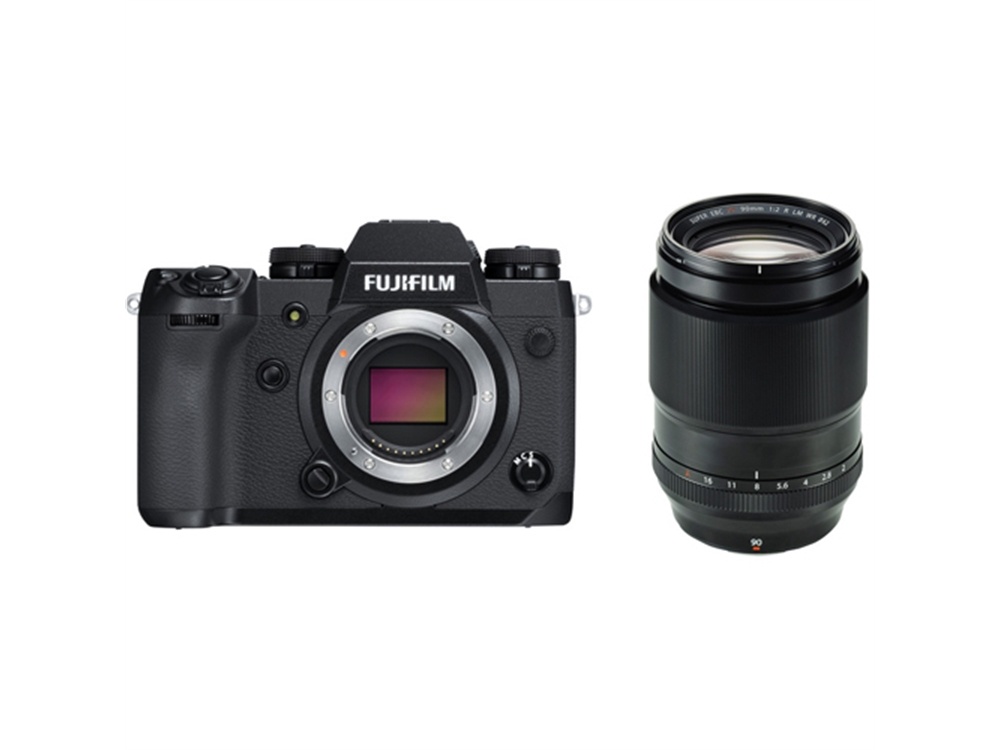 Fujifilm X-H1 Mirrorless Digital Camera with XF 90mm f/2 R LM WR Lens