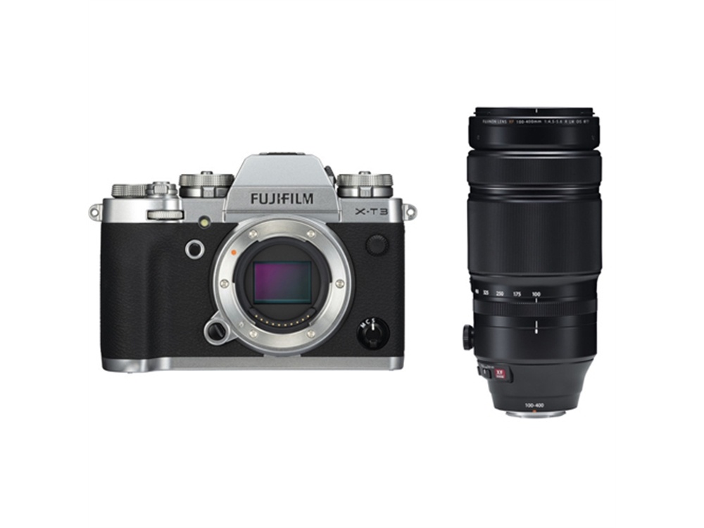 Fujifilm X-T3 Mirrorless Digital Camera (Silver) with XF 100-400mm f/4.5-5.6 R LM OIS WR Lens