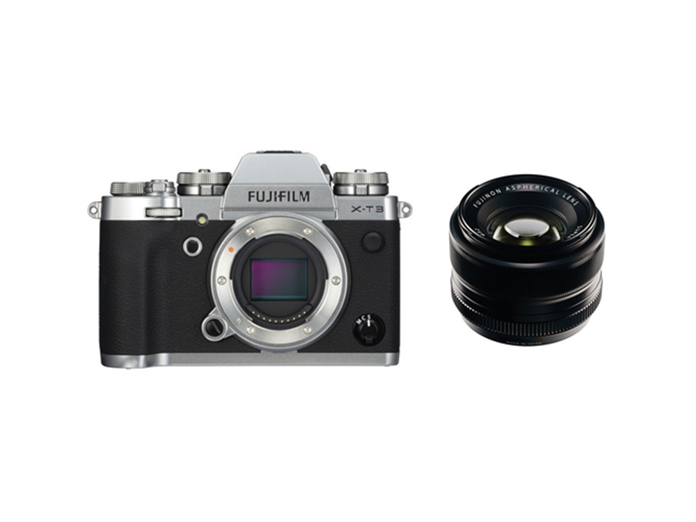 Fujifilm X-T3 Mirrorless Digital Camera (Silver) with XF 35mm f/1.4 R Lens