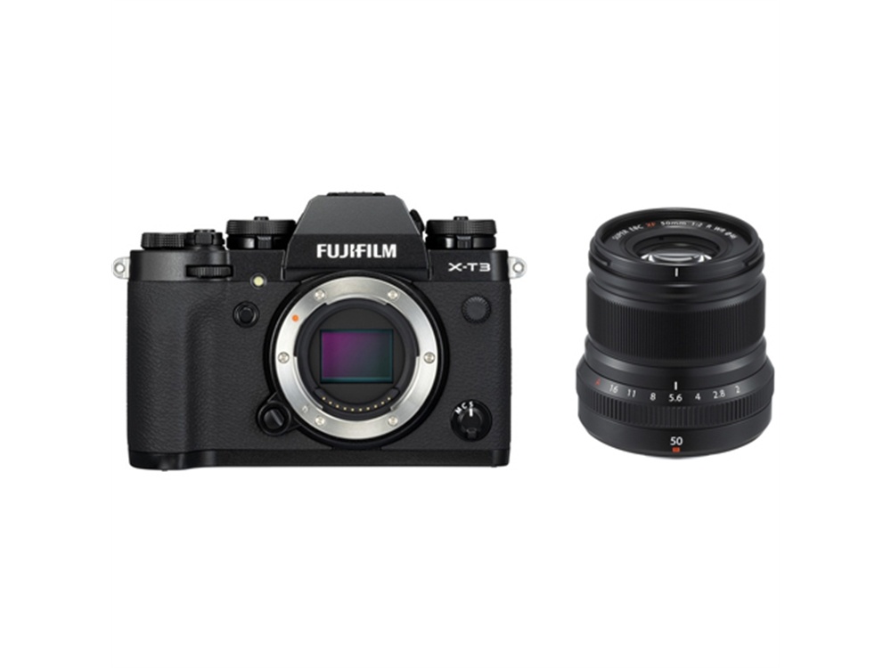 Fujifilm X-T3 Mirrorless Digital Camera (Black) with XF 50mm f/2 R WR Lens (Black)
