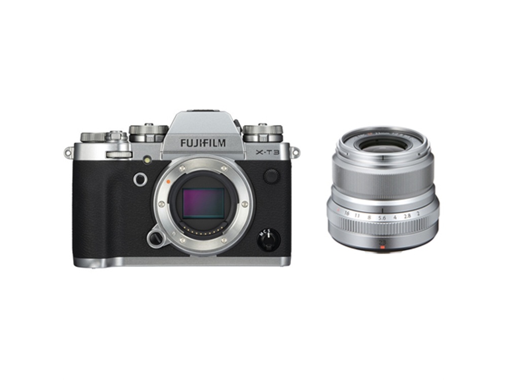 Fujifilm X-T3 Mirrorless Digital Camera (Silver) with XF 23mm f/2 R WR Lens (Silver)