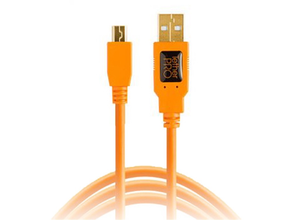 Tether Tools TetherPro USB 2.0 Type-A to 5-Pin Mini-USB Cable 4.6m (Orange)