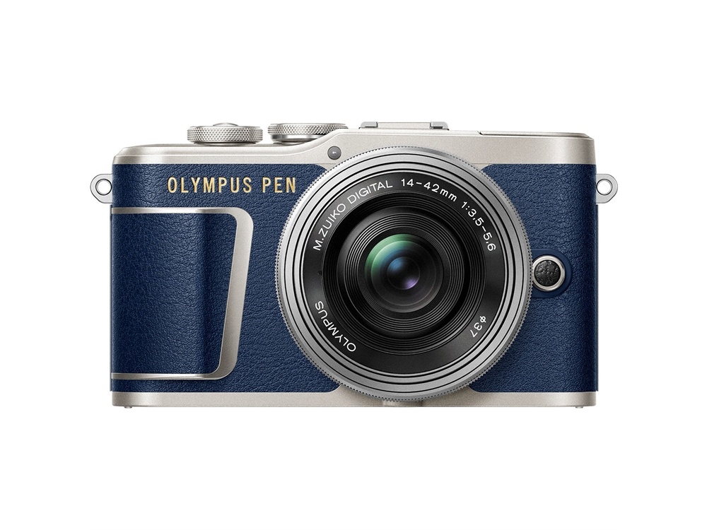 Olympus PEN E-PL9 Mirrorless Camera (Blue) with 14-42mm Lens (Silver)