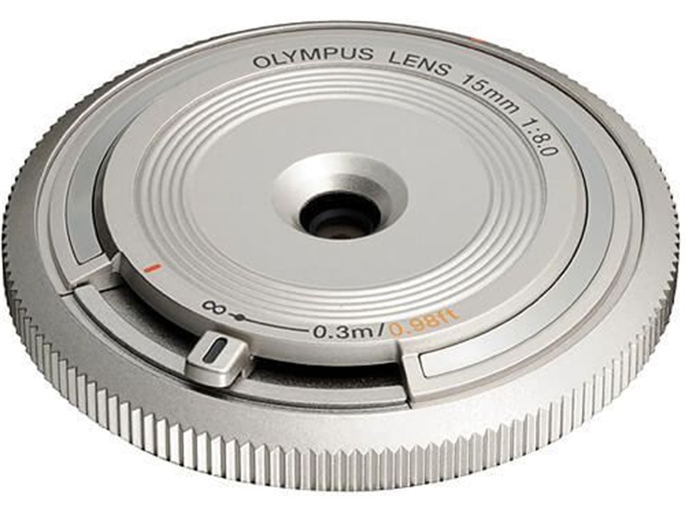 Olympus M.Zuiko Fisheye Body Cap 15mm f/8 Lens (Silver)