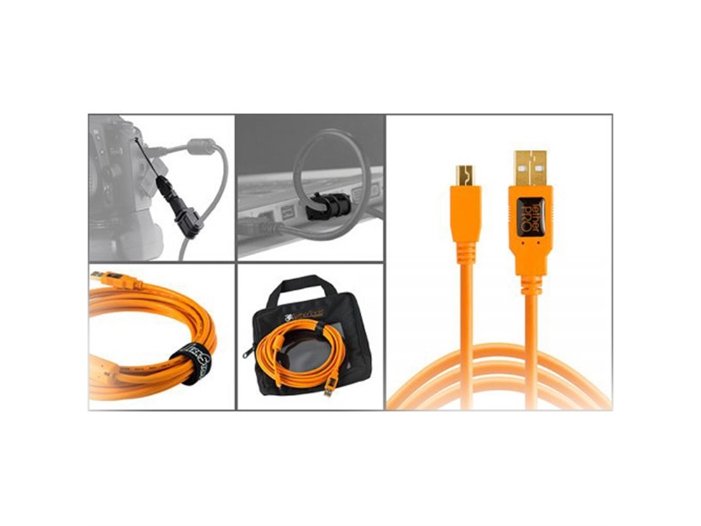 Tether Tools Starter Tethering Kit with USB 2.0 Mini-B 5-Pin Cable (Orange)