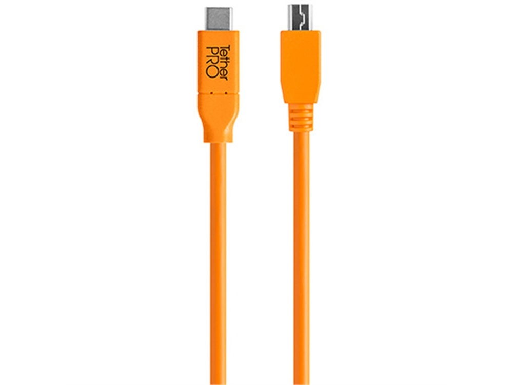 Tether Tools Starter Tethering Kit with USB-C to 2.0 Mini-B, 5-Pin, 4.6m (Orange)